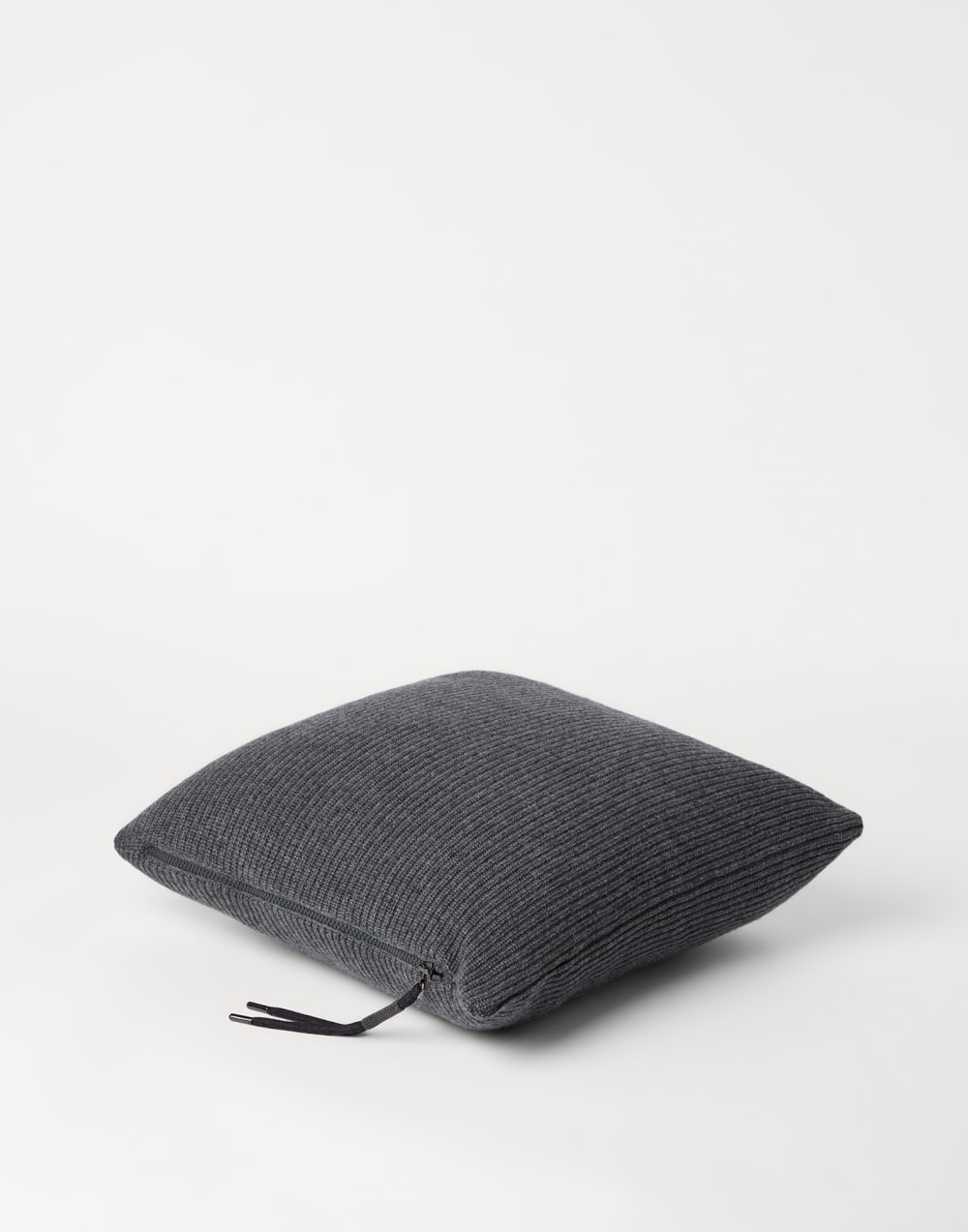 Shiny Zipper Pull knit cushion Lead Lifestyle - Brunello Cucinelli