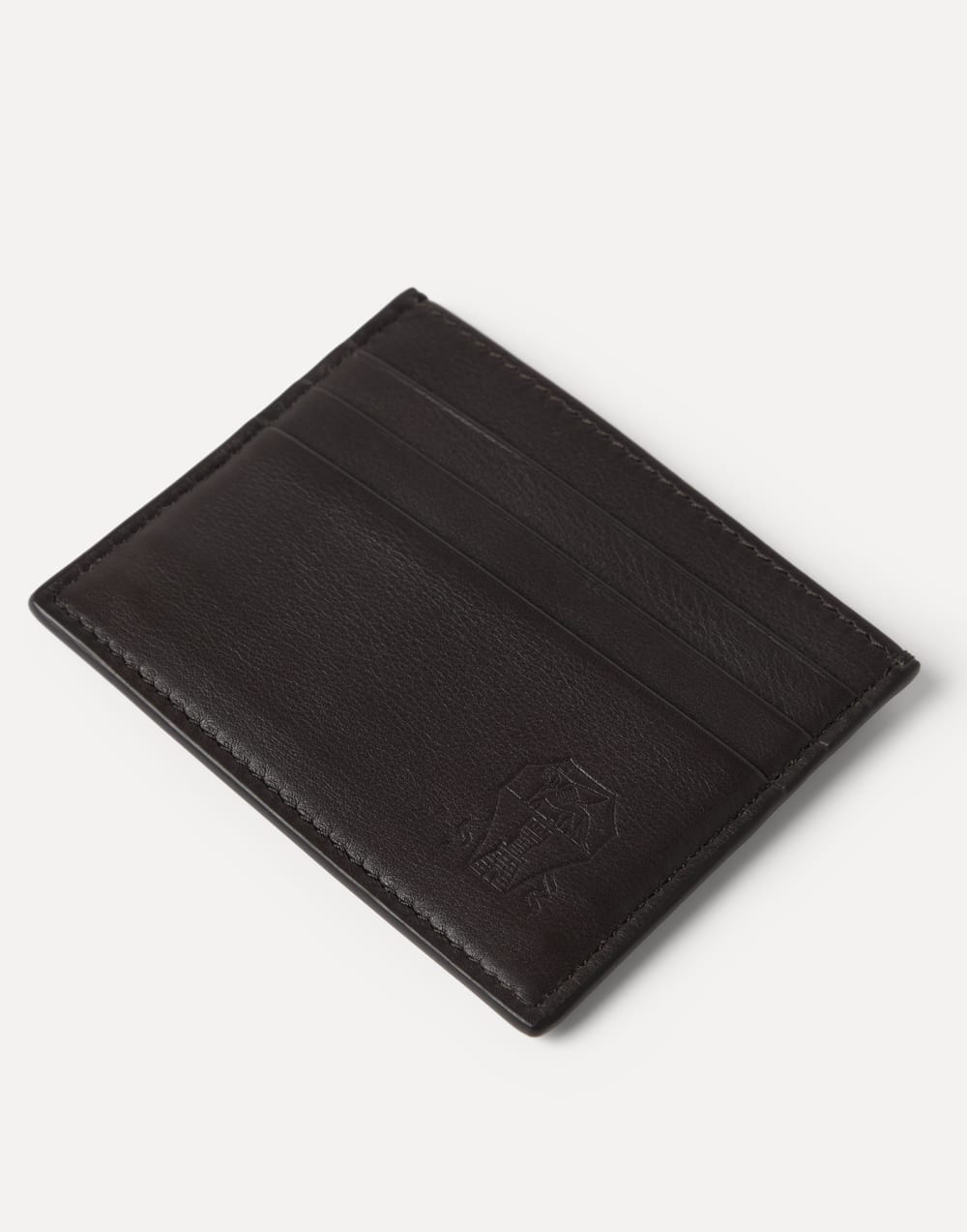 Calfskin card case Rust Brown Man - Brunello Cucinelli