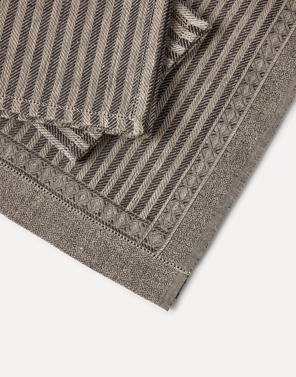 Runner and napkins set Dark Military Lifestyle - Brunello Cucinelli
