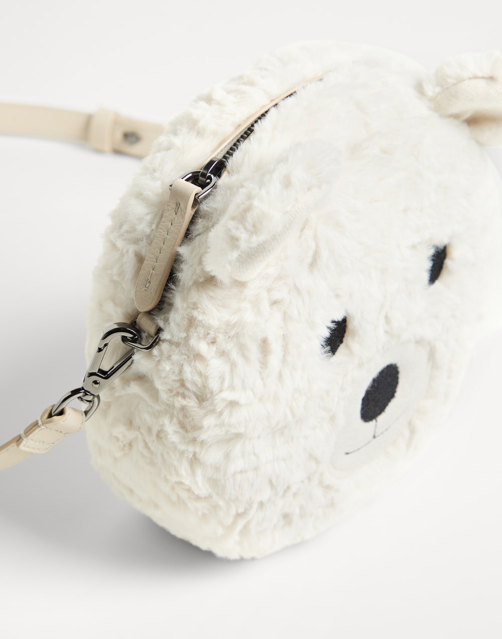 毛绒小熊书包 巴拿马色 女童 - Brunello Cucinelli