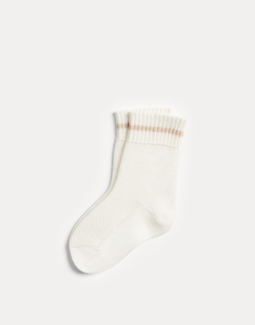 伯尼小熊幼童华夫格针织袜 巴拿马色 幼童 - Brunello Cucinelli