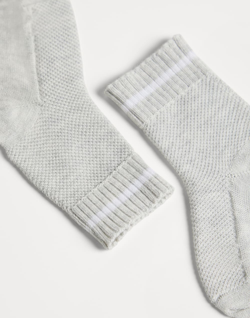 Baby Bernie Waffle stitch socks Fog Baby - Brunello Cucinelli