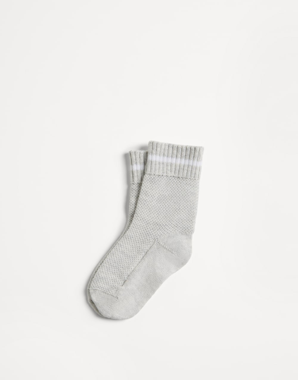 Baby Bernie Waffle stitch socks Fog Baby - Brunello Cucinelli