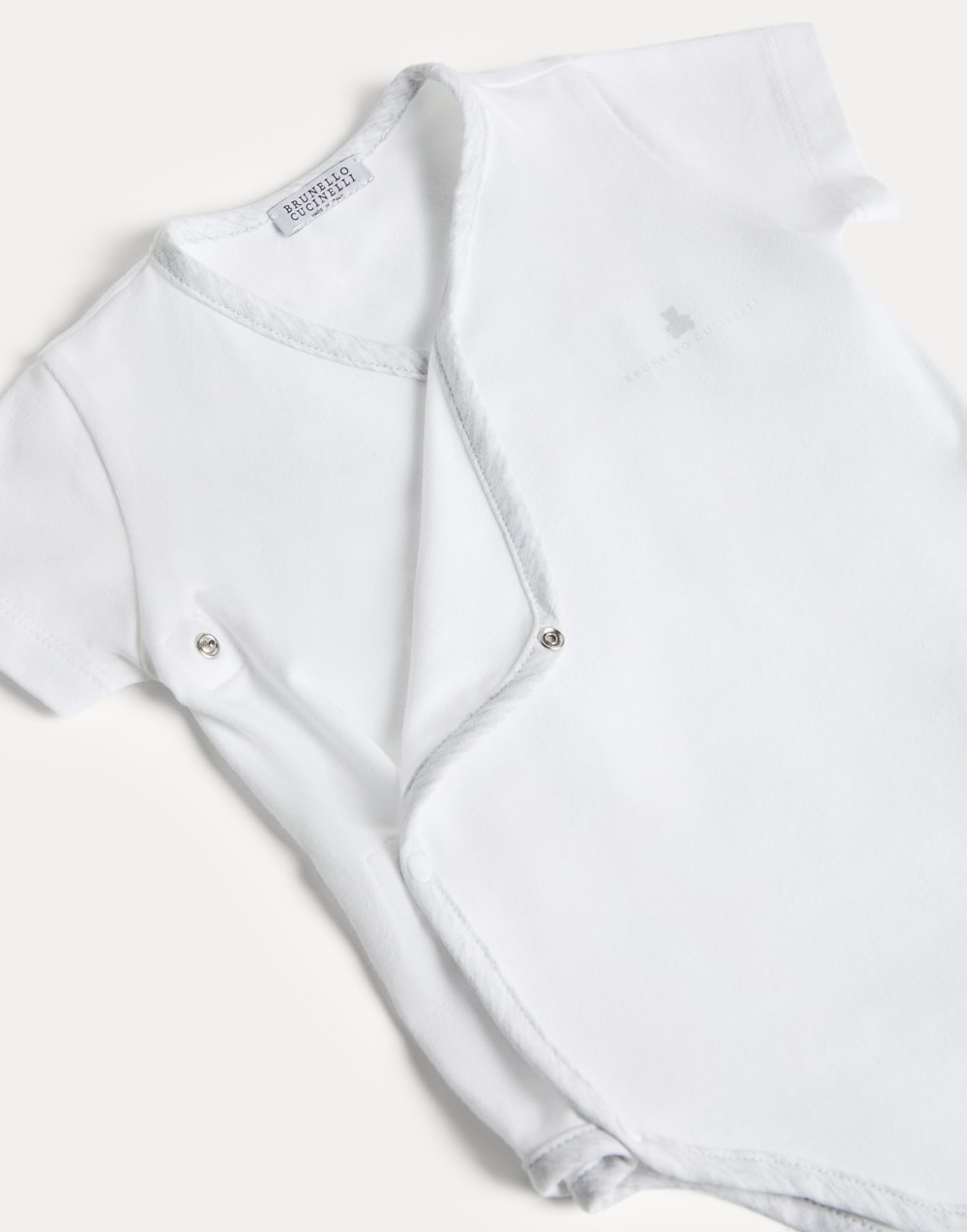 Baby Bernie bodysuit Light Grey Baby - Brunello Cucinelli