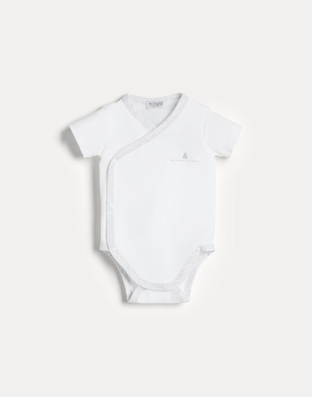 Baby Bernie bodysuit Light Grey Baby - Brunello Cucinelli
