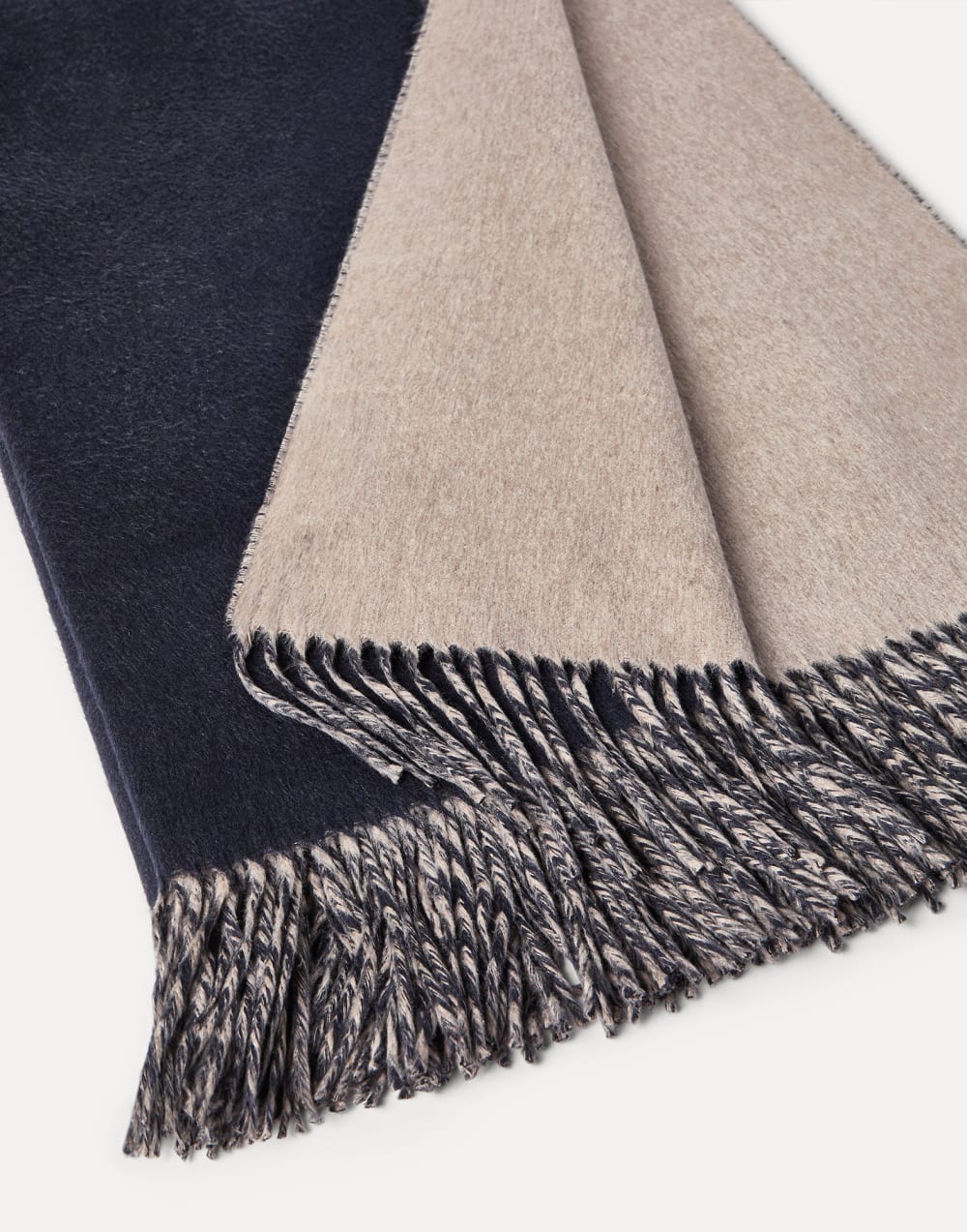 Silk double cloth throw Blue Lifestyle - Brunello Cucinelli