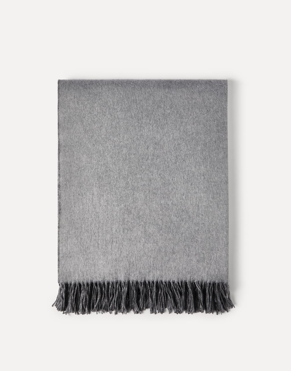 Silk double cloth throw Medium Grey Lifestyle - Brunello Cucinelli