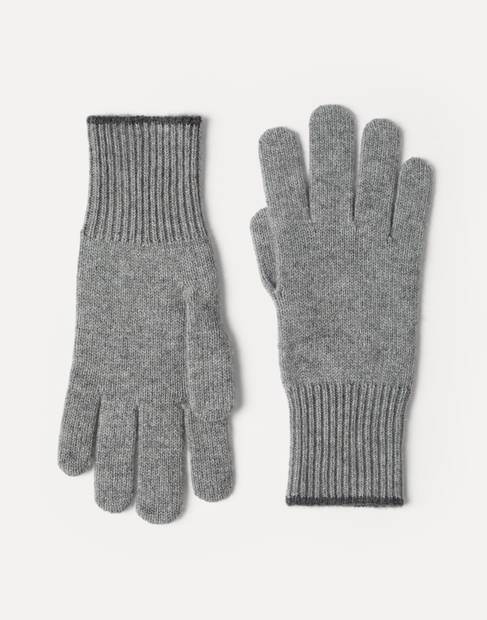 Cashmere knit gloves Grey Man - Brunello Cucinelli