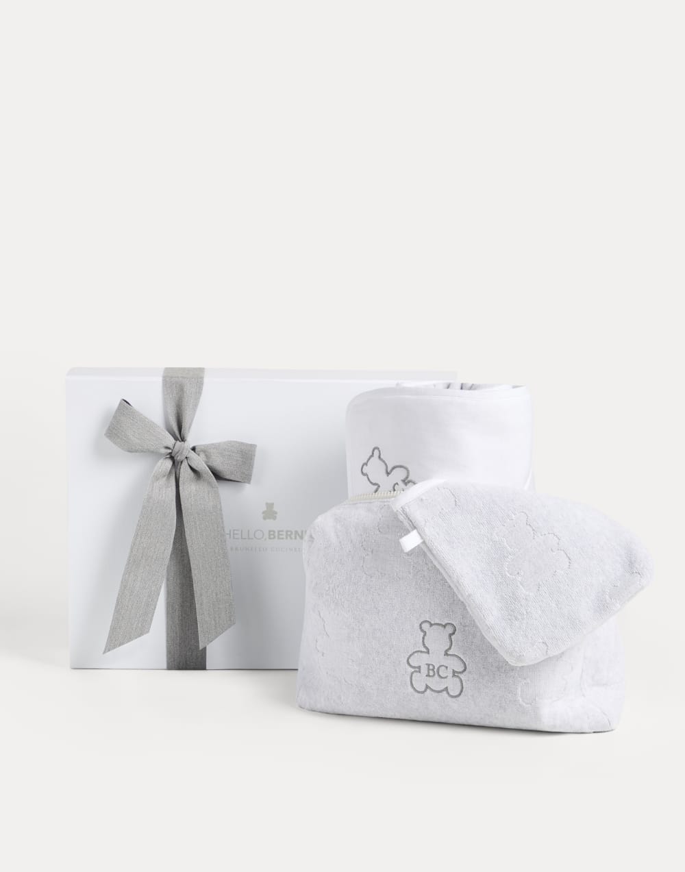 Bernie Baby Bath set Light Grey Baby - Brunello Cucinelli