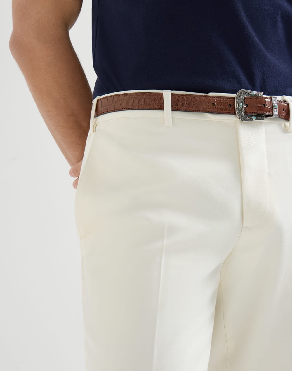 Gabardine trousers Panama Man - Brunello Cucinelli