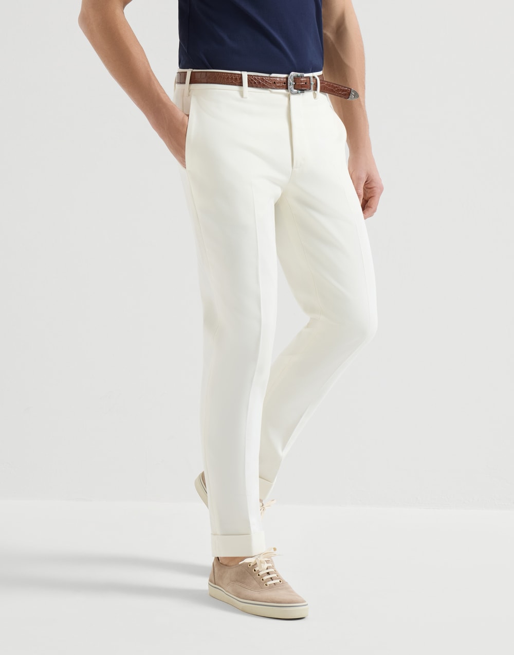 Gabardine trousers Panama Man - Brunello Cucinelli