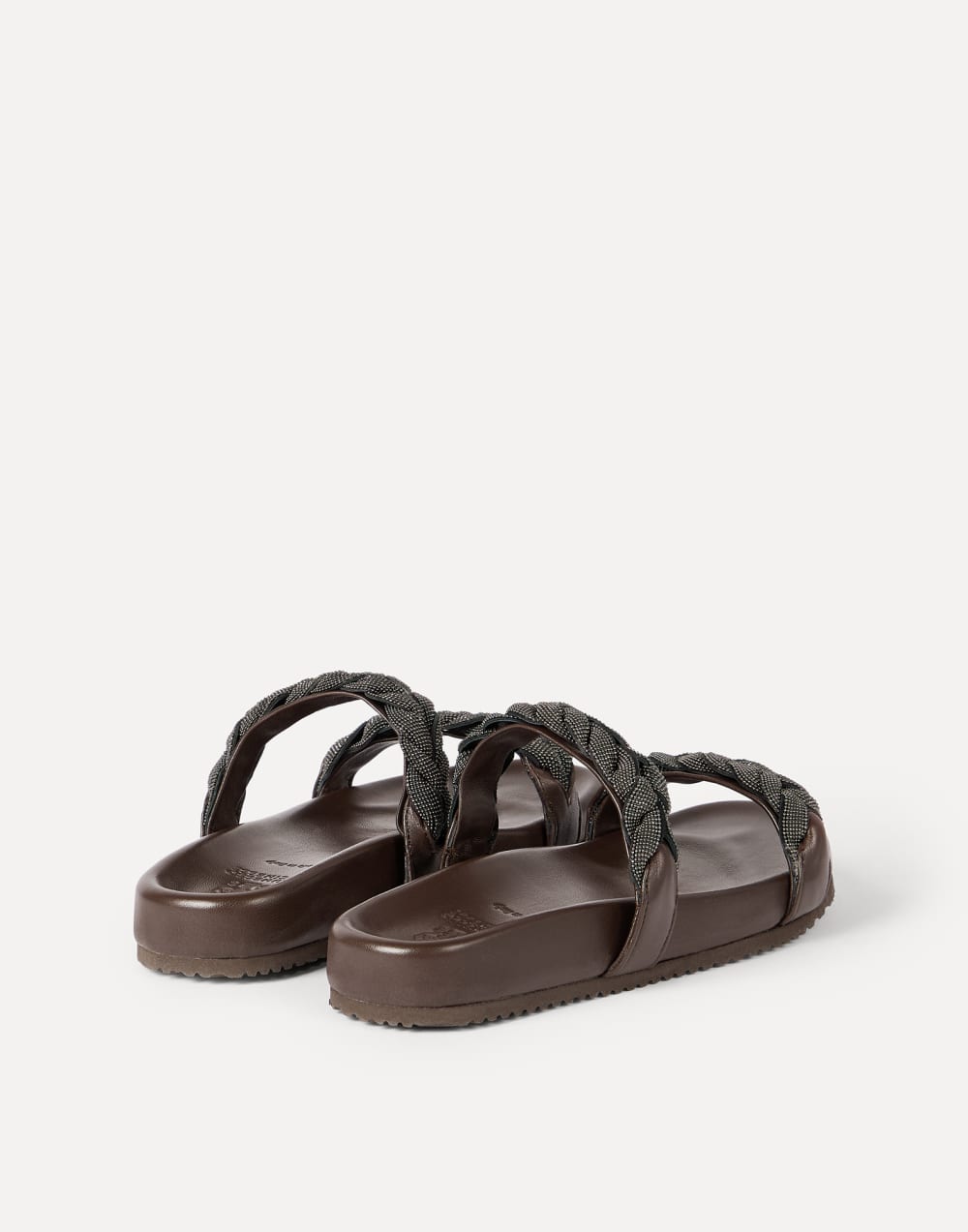 Sandalen aus Leder Braun Damen - Brunello Cucinelli