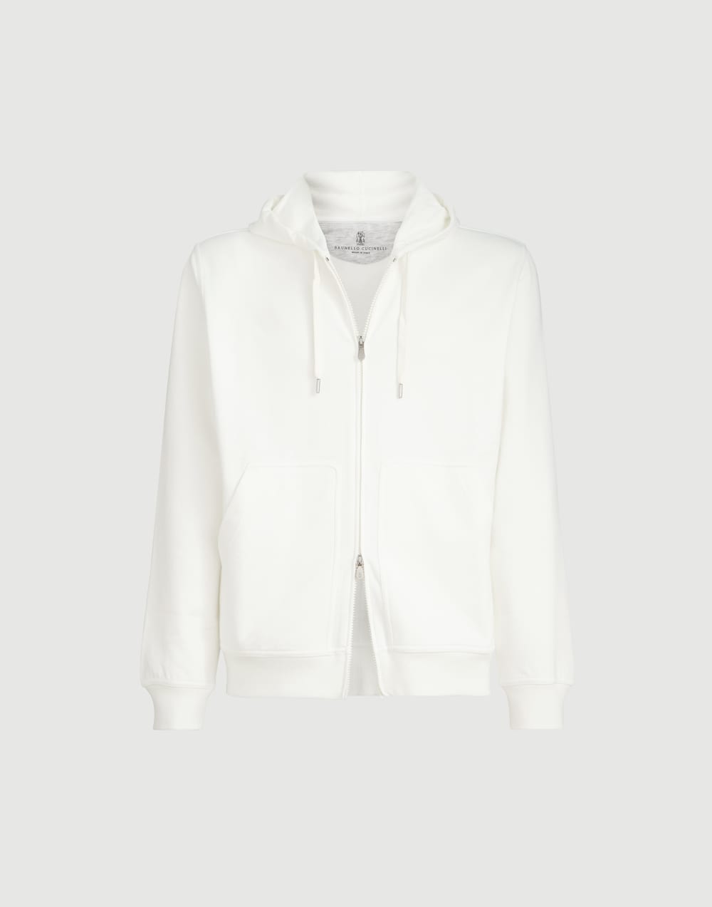 Hooded zip-up sweatshirt Off-White Man - Brunello Cucinelli