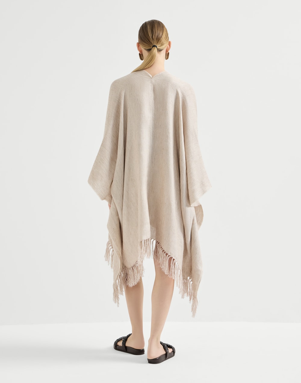 リネンカバー ポンチョ ベージュ レディース - Brunello Cucinelli