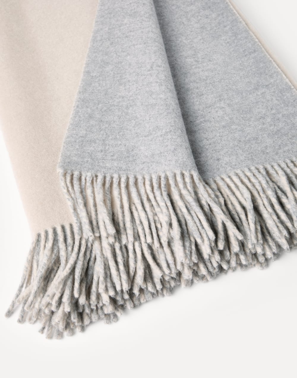 Cashmere double cloth throw Grey Lifestyle - Brunello Cucinelli