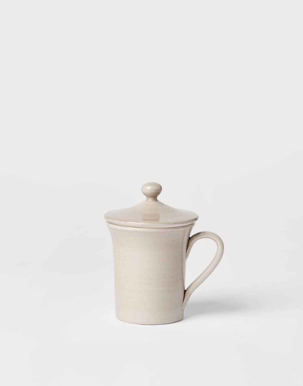 Taza de cerámica con tapa Brown Lifestyle - Brunello Cucinelli