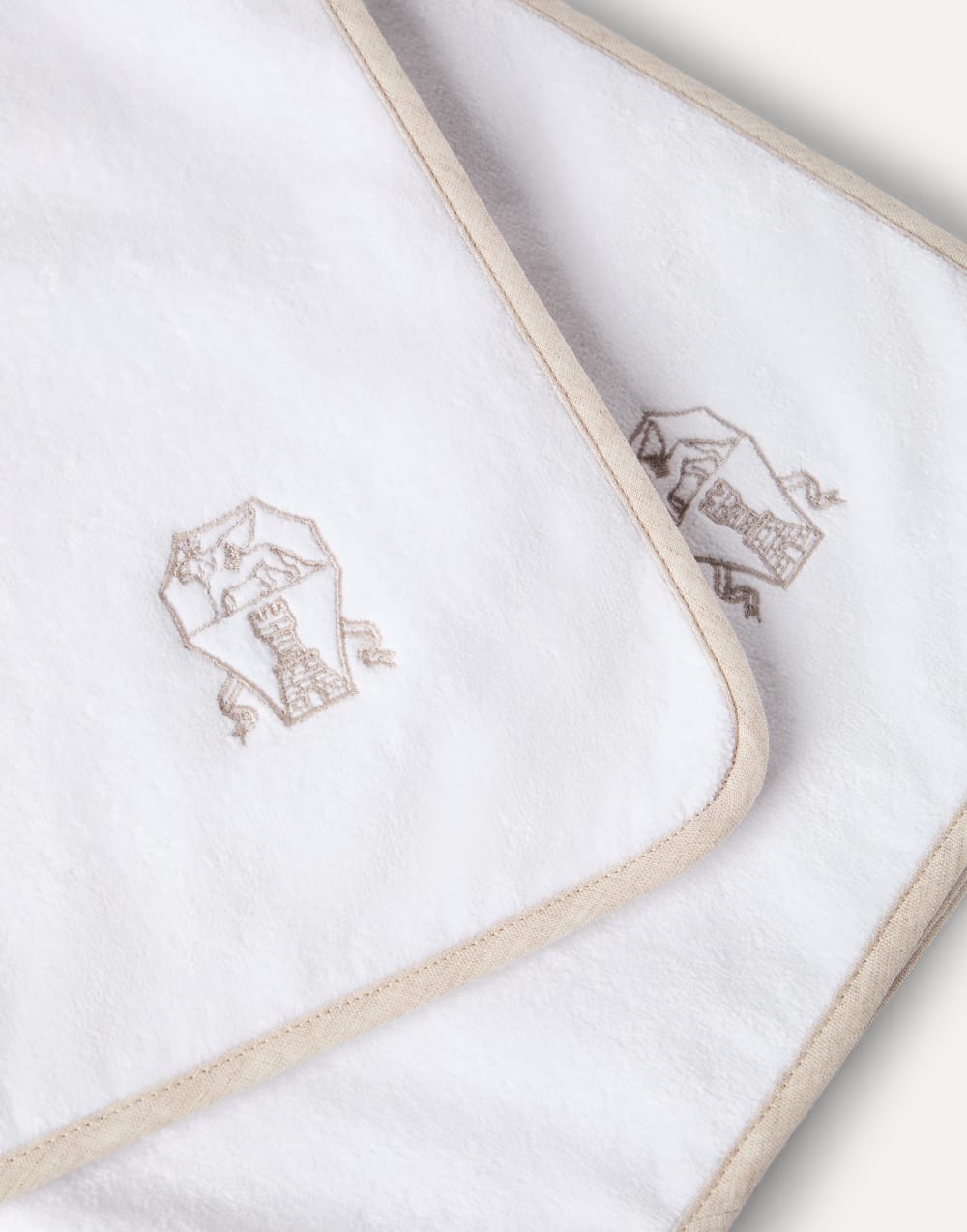2-piece terrycloth towel set White Lifestyle - Brunello Cucinelli
