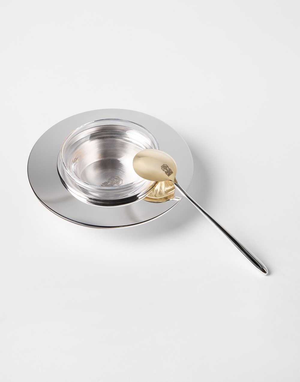 Silver-plated caviar set Silver Lifestyle - Brunello Cucinelli