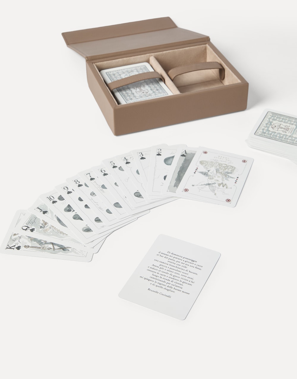 Playing cards with box Light Brown Lifestyle - Brunello Cucinelli