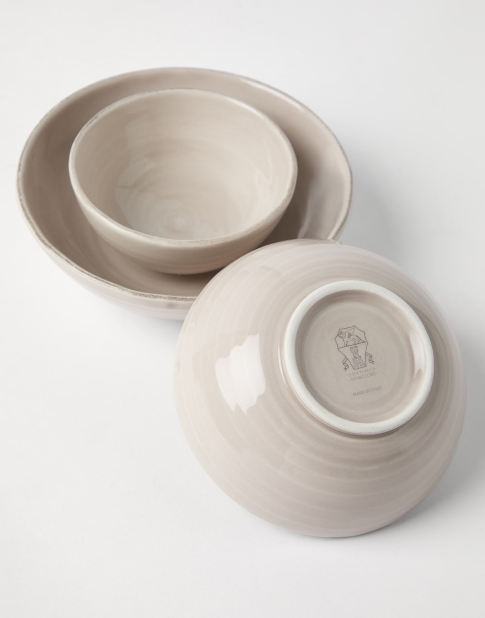 3-piece bowl set Brown Lifestyle - Brunello Cucinelli