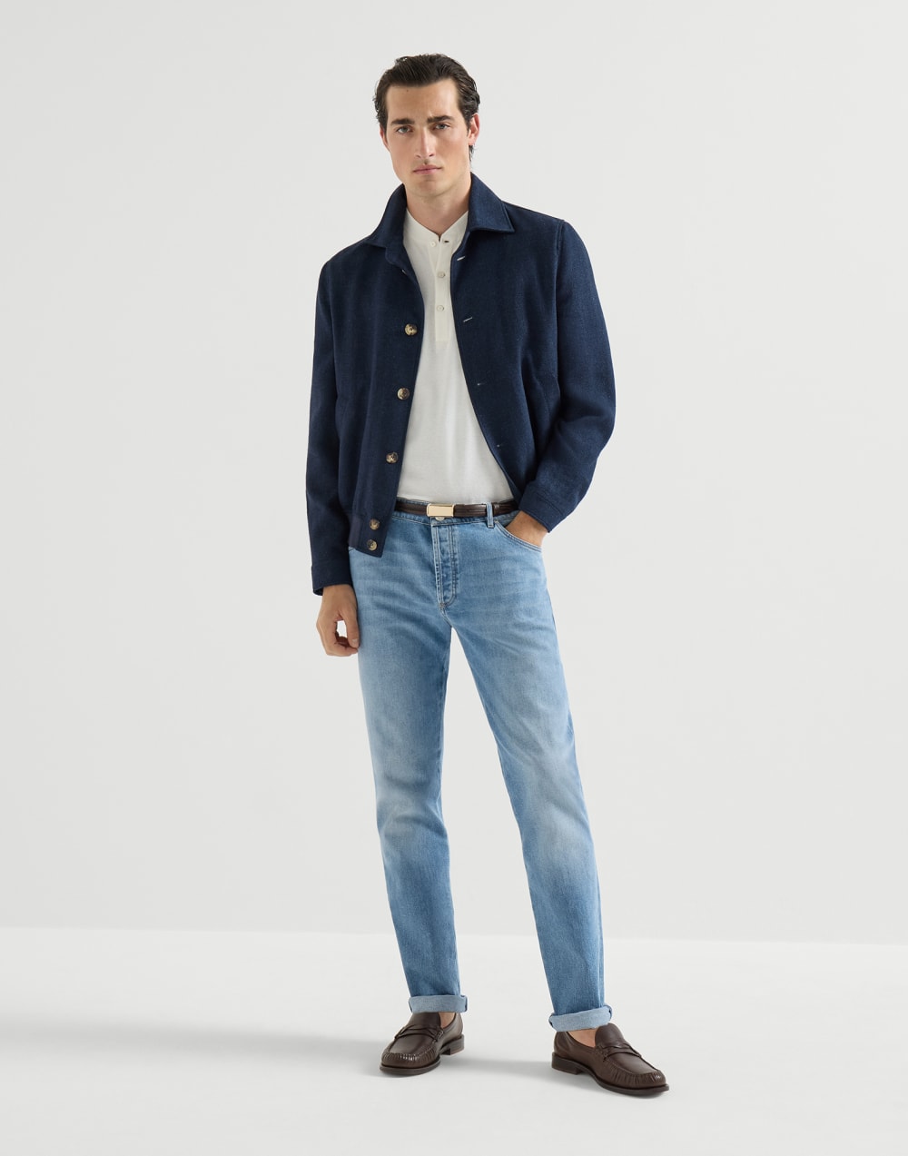 Comfort denim trousers Light Denim Man - Brunello Cucinelli