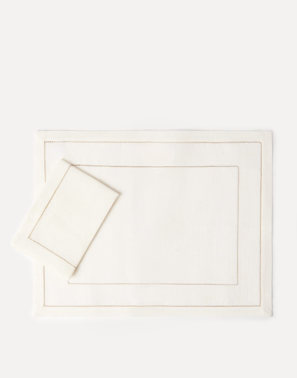 Скатерка и салфетка из льна в полоску Светло-бежевый Стиль жизни - Brunello Cucinelli