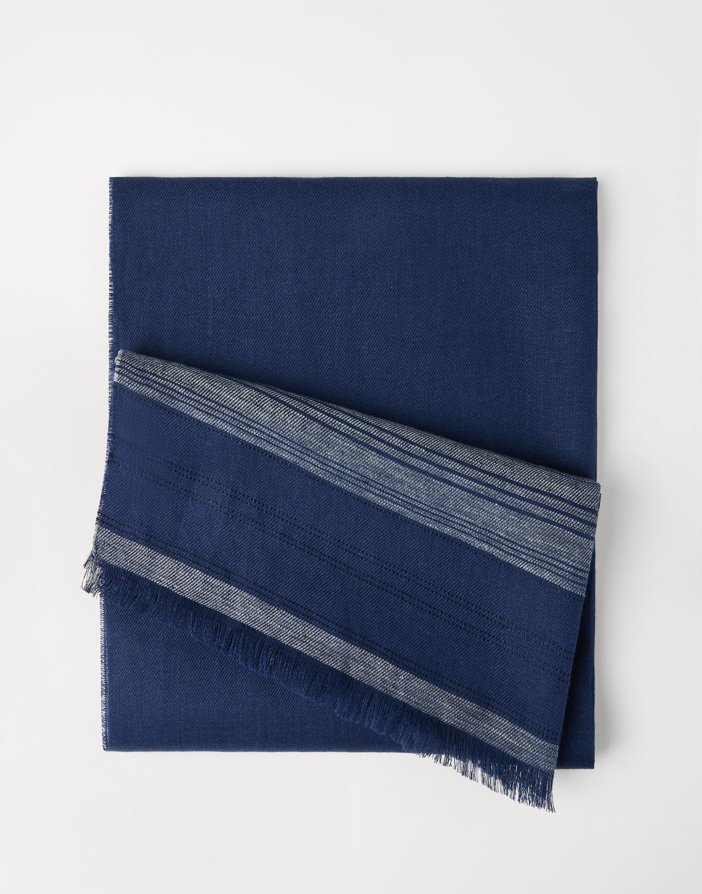 Linen scarf Royale Blue Man - Brunello Cucinelli