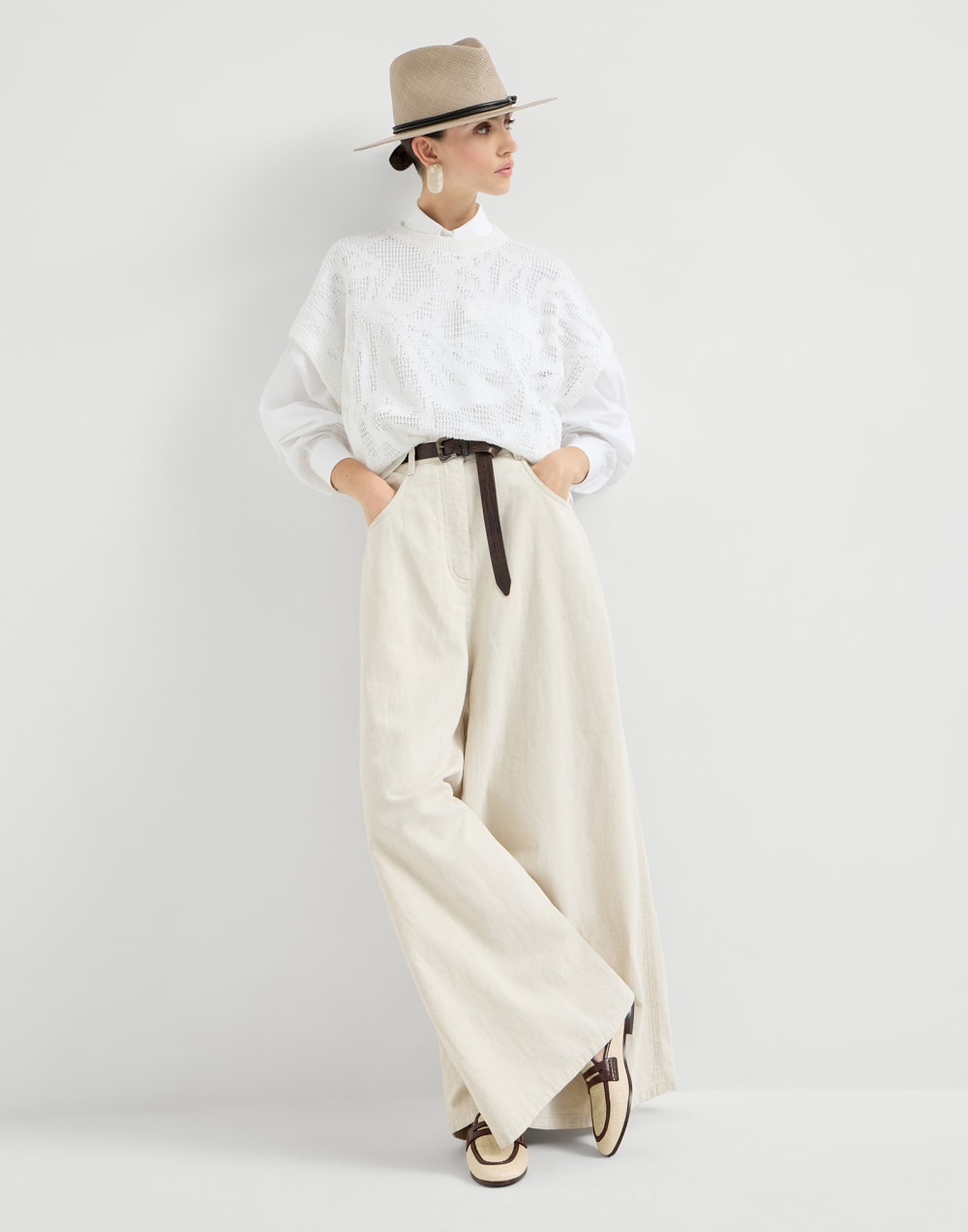 Raffia and leather mules Rope Woman - Brunello Cucinelli