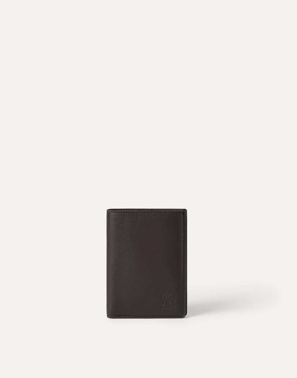 Calfskin passport holder Rust Brown Man - Brunello Cucinelli