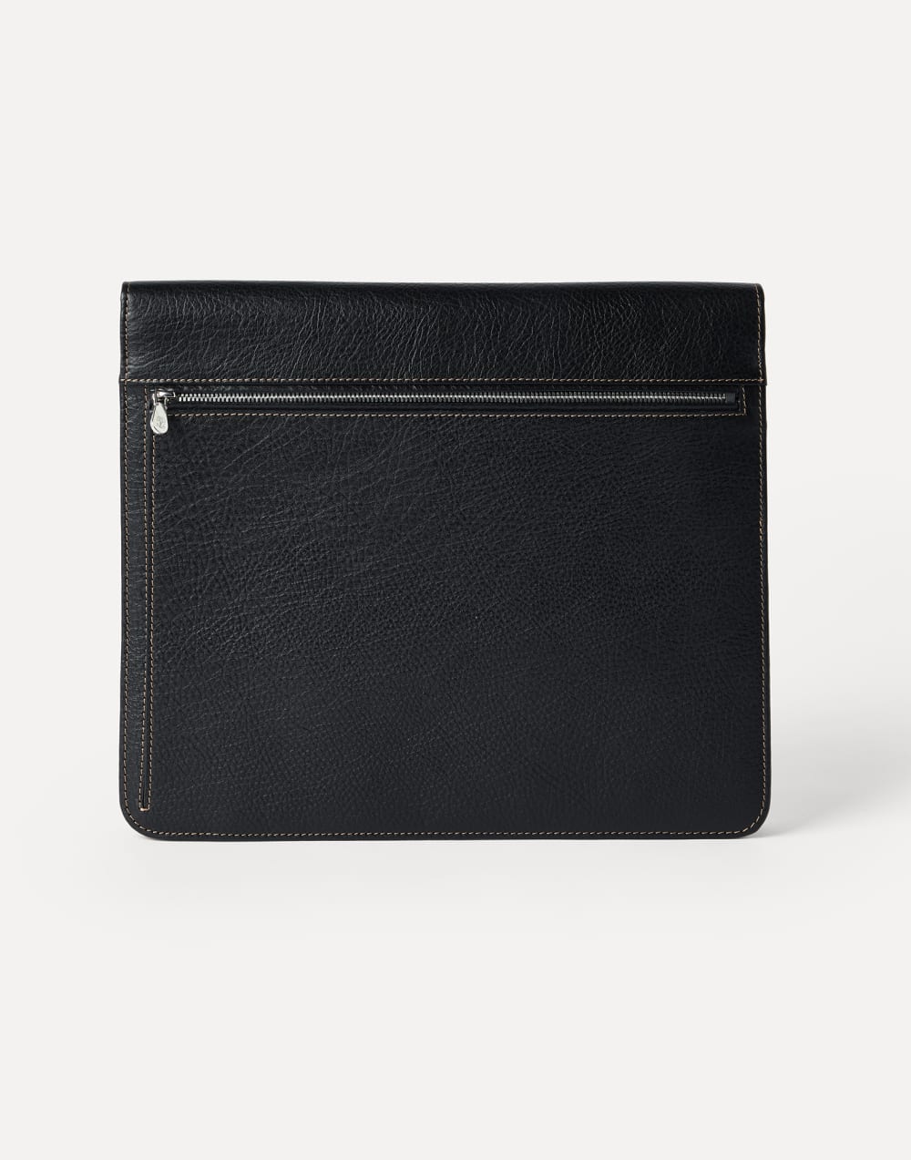 Grained calfskin document holder Black Man - Brunello Cucinelli