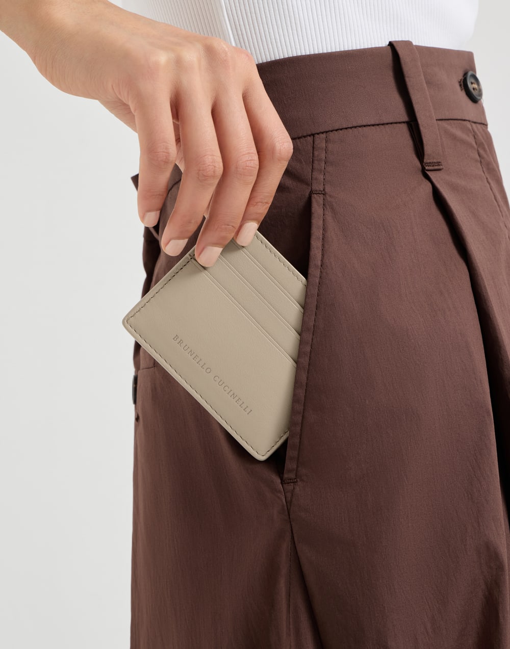 Calfskin card case Buff Woman - Brunello Cucinelli