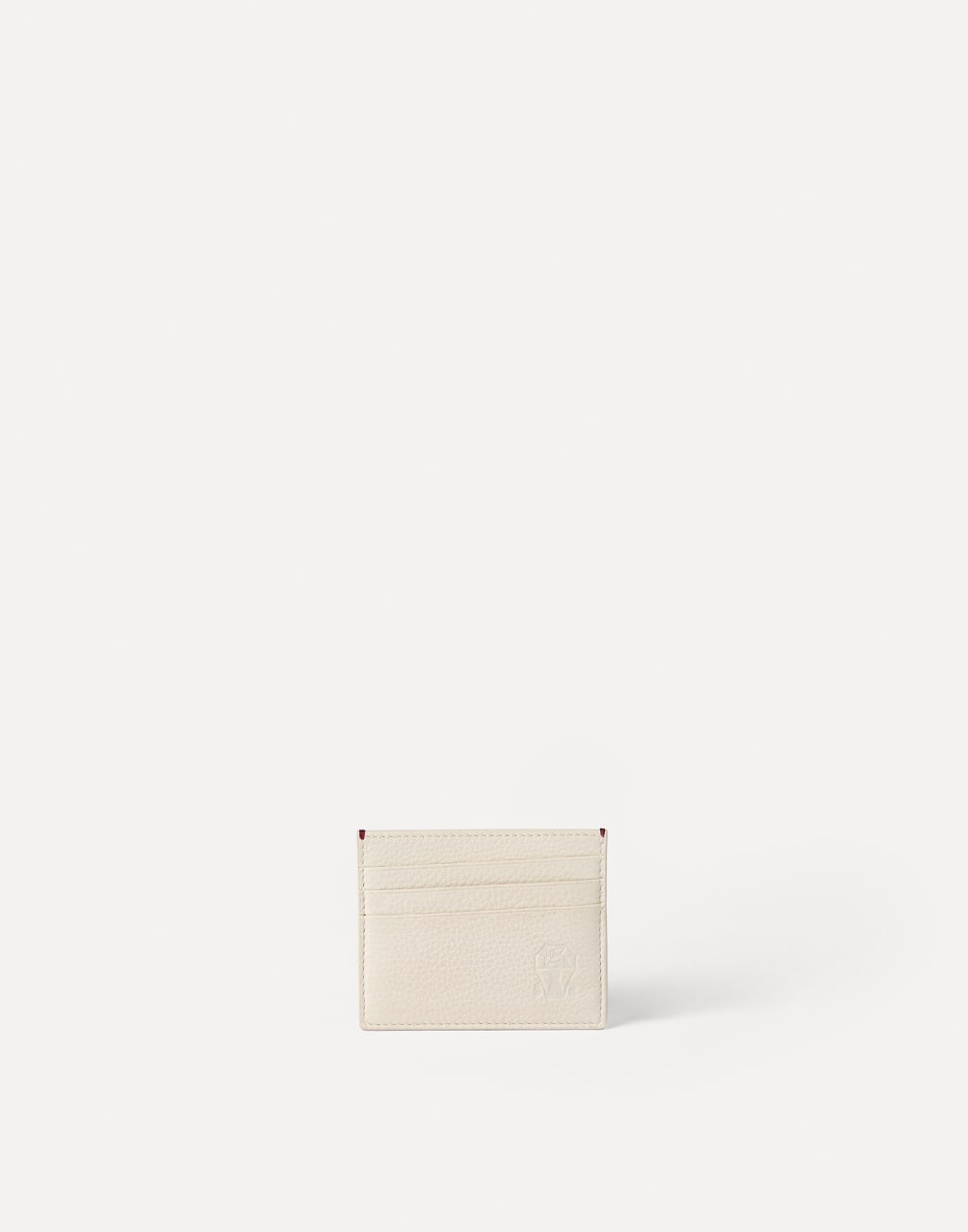 Calfskin card case Chalk Man - Brunello Cucinelli