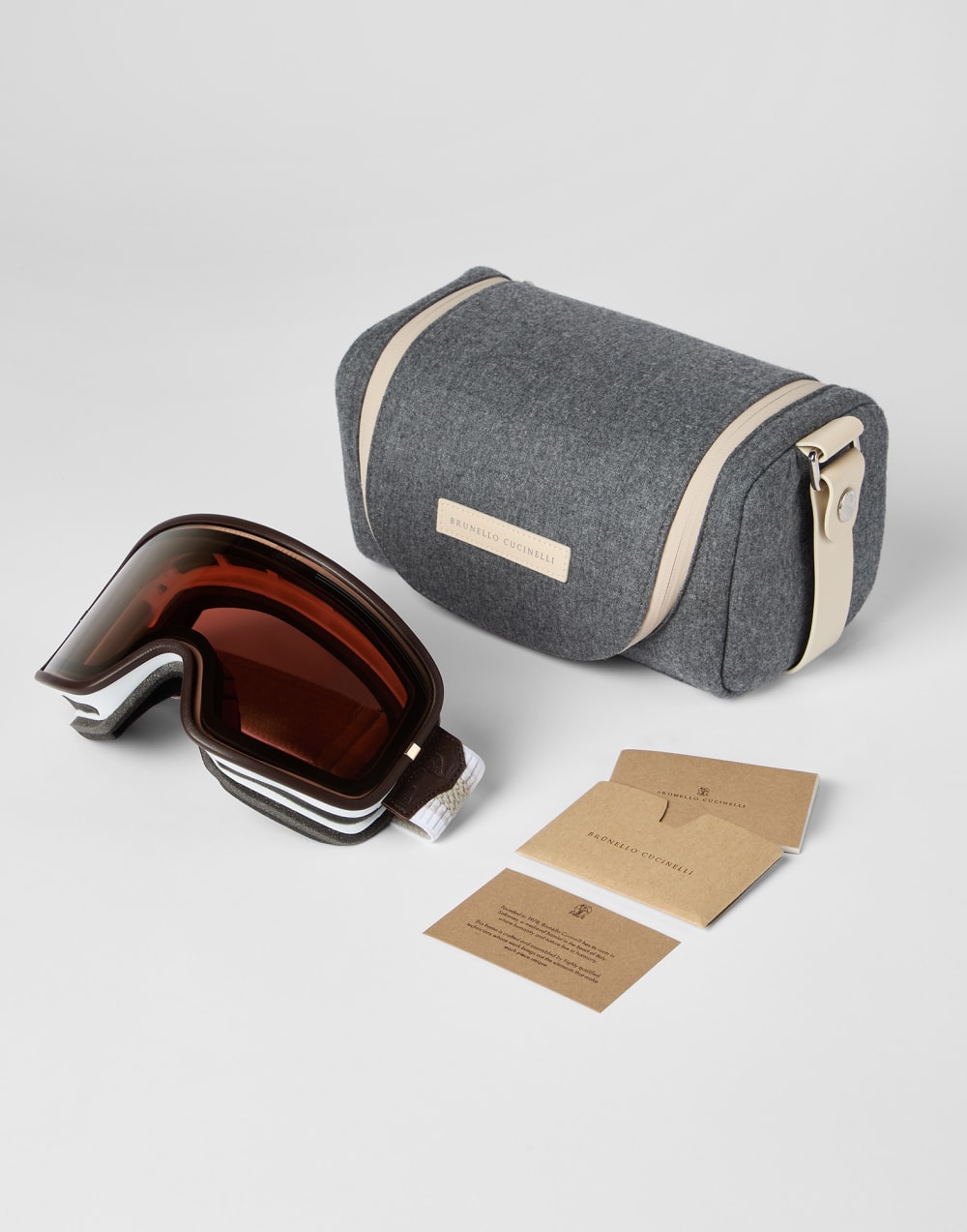 Maschera da sci con lente di ricambio Brown Occhiali - Brunello Cucinelli