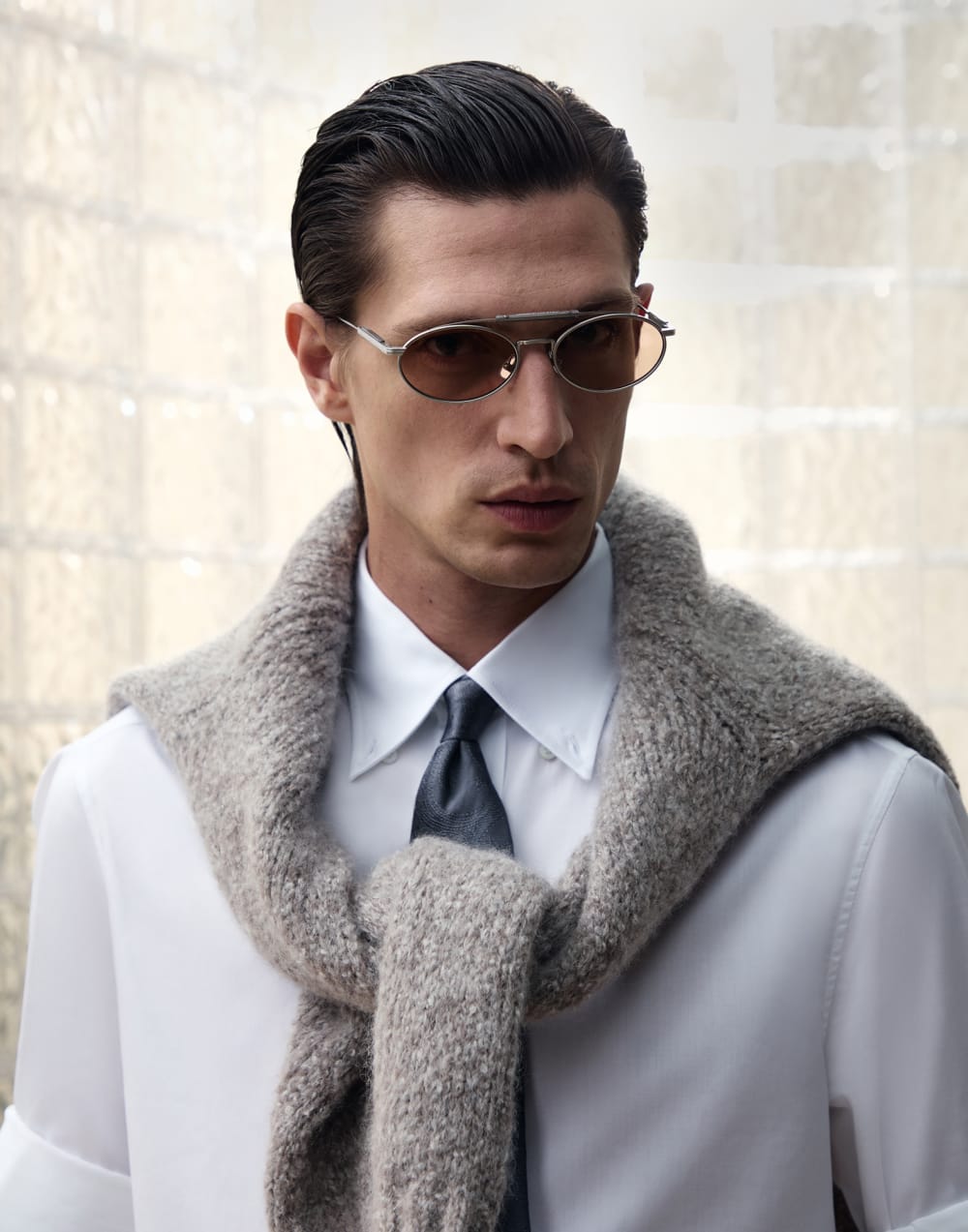 Titanium sunglasses Satin Silver Eyewear - Brunello Cucinelli