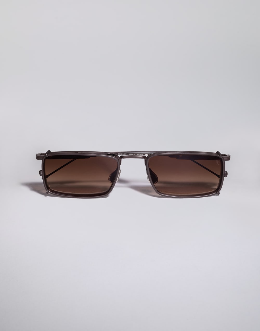 Gafas de titanio con clip-on Chocolate Gafas - Brunello Cucinelli