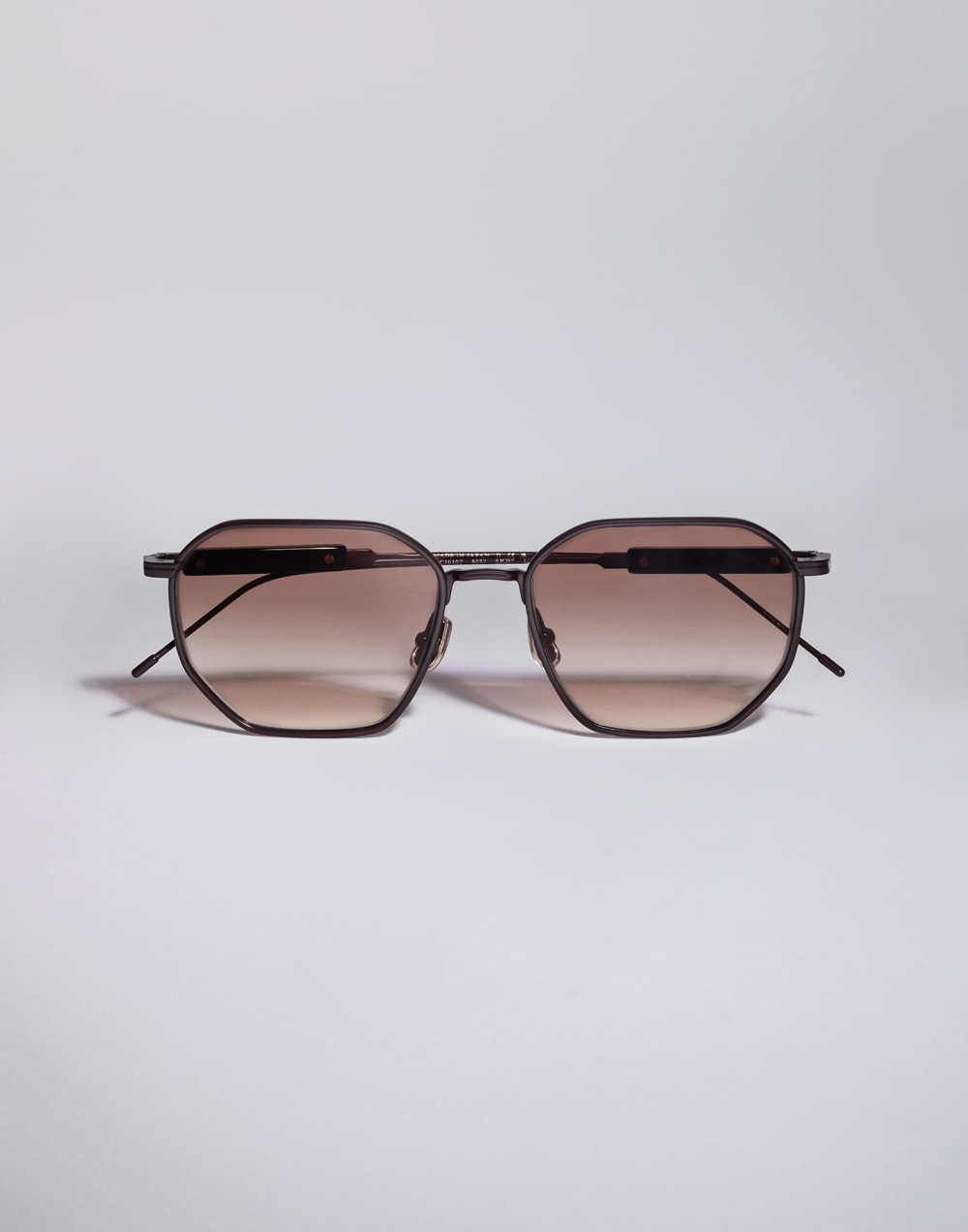 Geometric titanium frame Chocolate Eyewear - Brunello Cucinelli