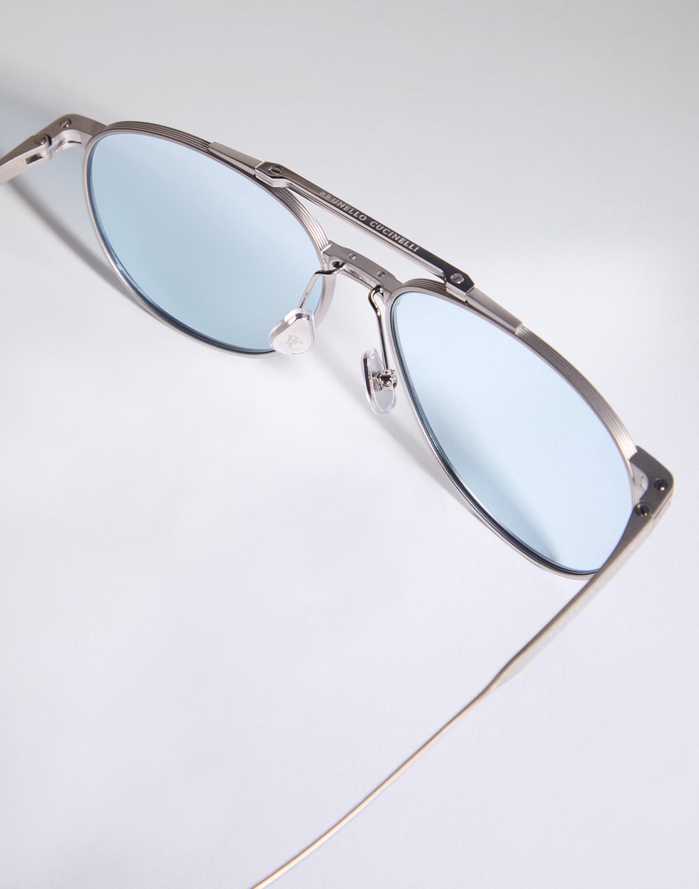 Occhiale da sole con lenti fotocromatiche Argento Satinato Occhiali - Brunello Cucinelli