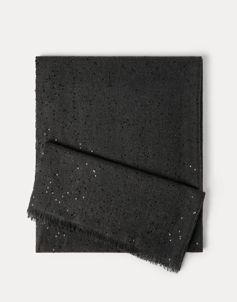 Schal aus Kaschmir und Diamant-Seide Schwarzgrau Damen - Brunello Cucinelli