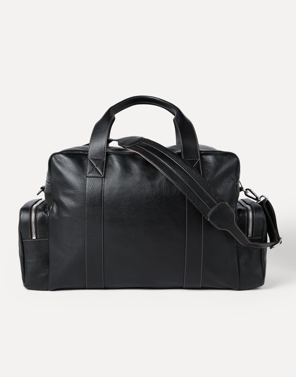 Grained calfskin leisure bag Black Man - Brunello Cucinelli