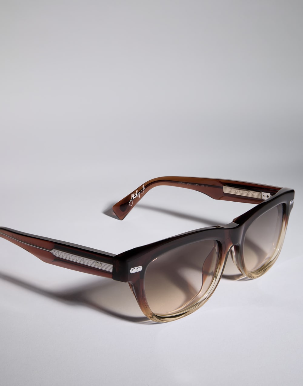 サングラス「Stanley J.」 ブラウンフェード アイウェア - Brunello Cucinelli