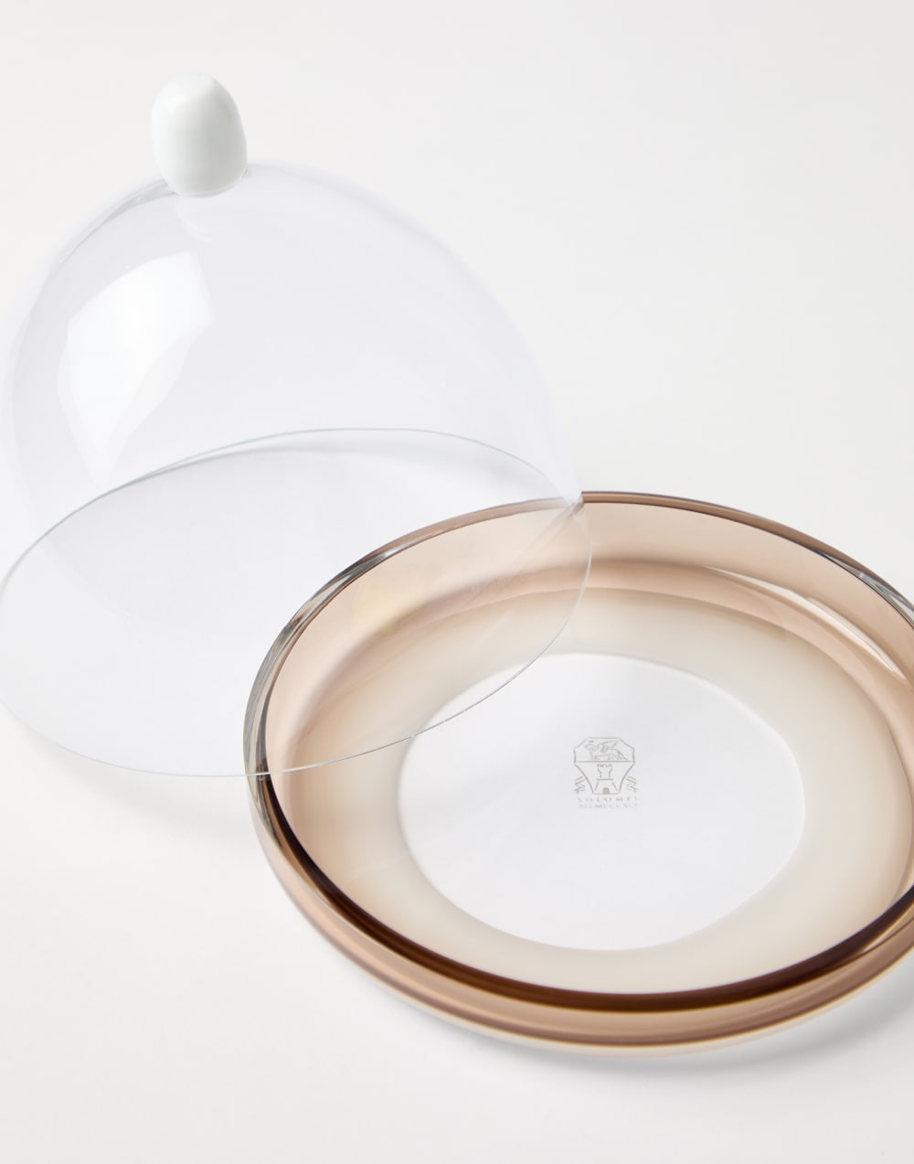 Murano glass plate and cloche set Natural Lifestyle - Brunello Cucinelli
