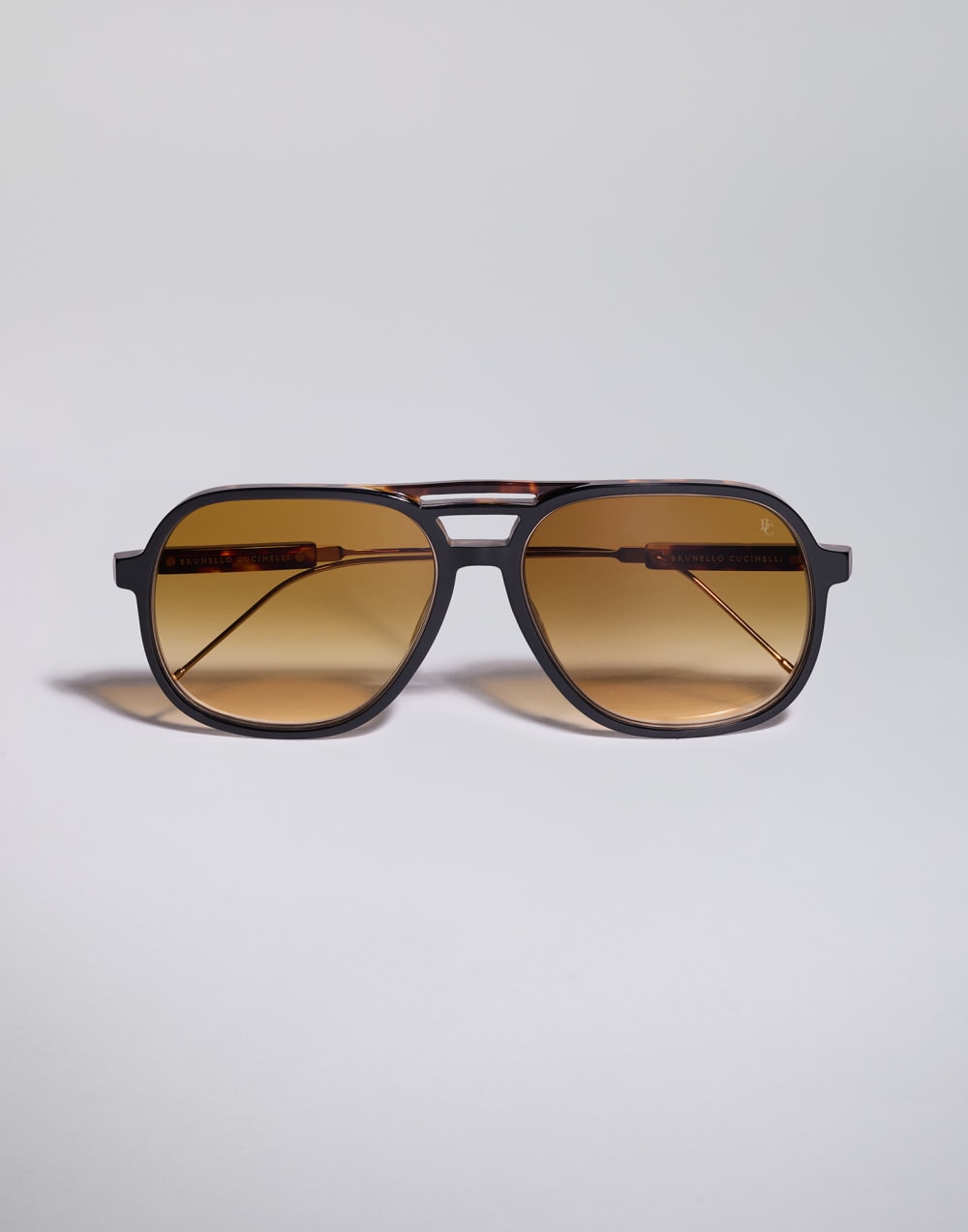 18k gold-plated sunglasses Black Eyewear - Brunello Cucinelli