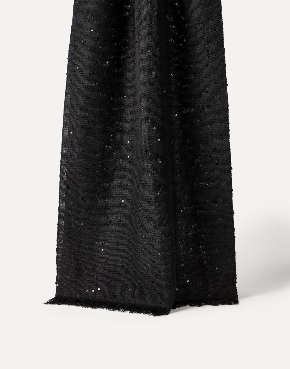 Cashmere and silk Diamond yarn scarf Black Woman - Brunello Cucinelli