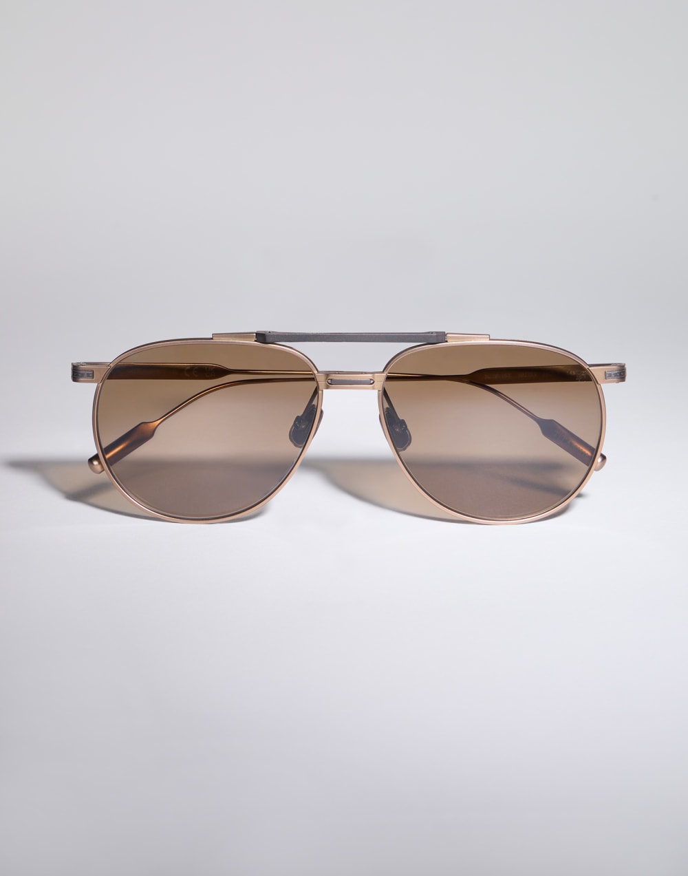 Aviator titanium sunglasses Antique Gold Eyewear - Brunello Cucinelli