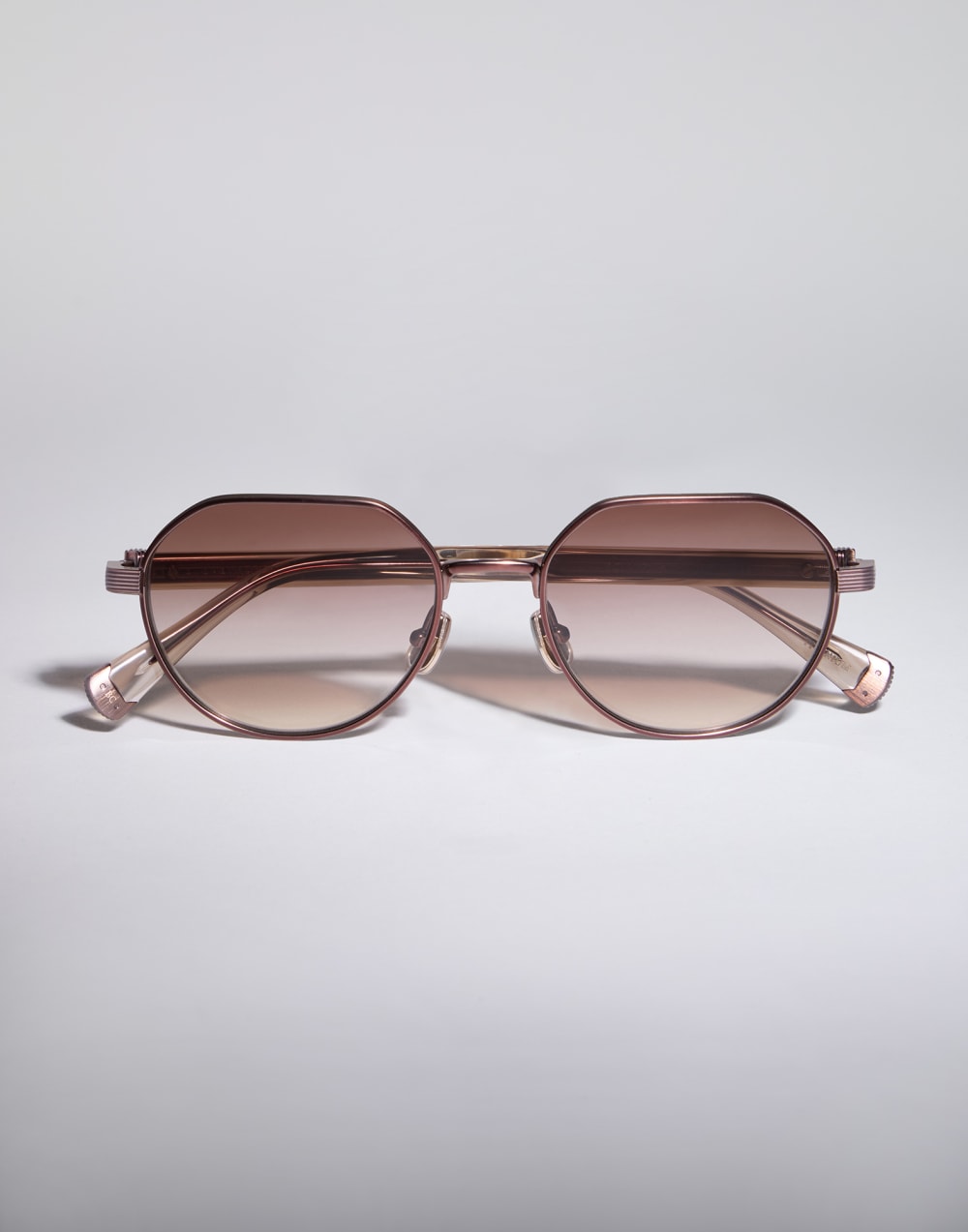 Geometric titanium frame Rose Gold Eyewear - Brunello Cucinelli