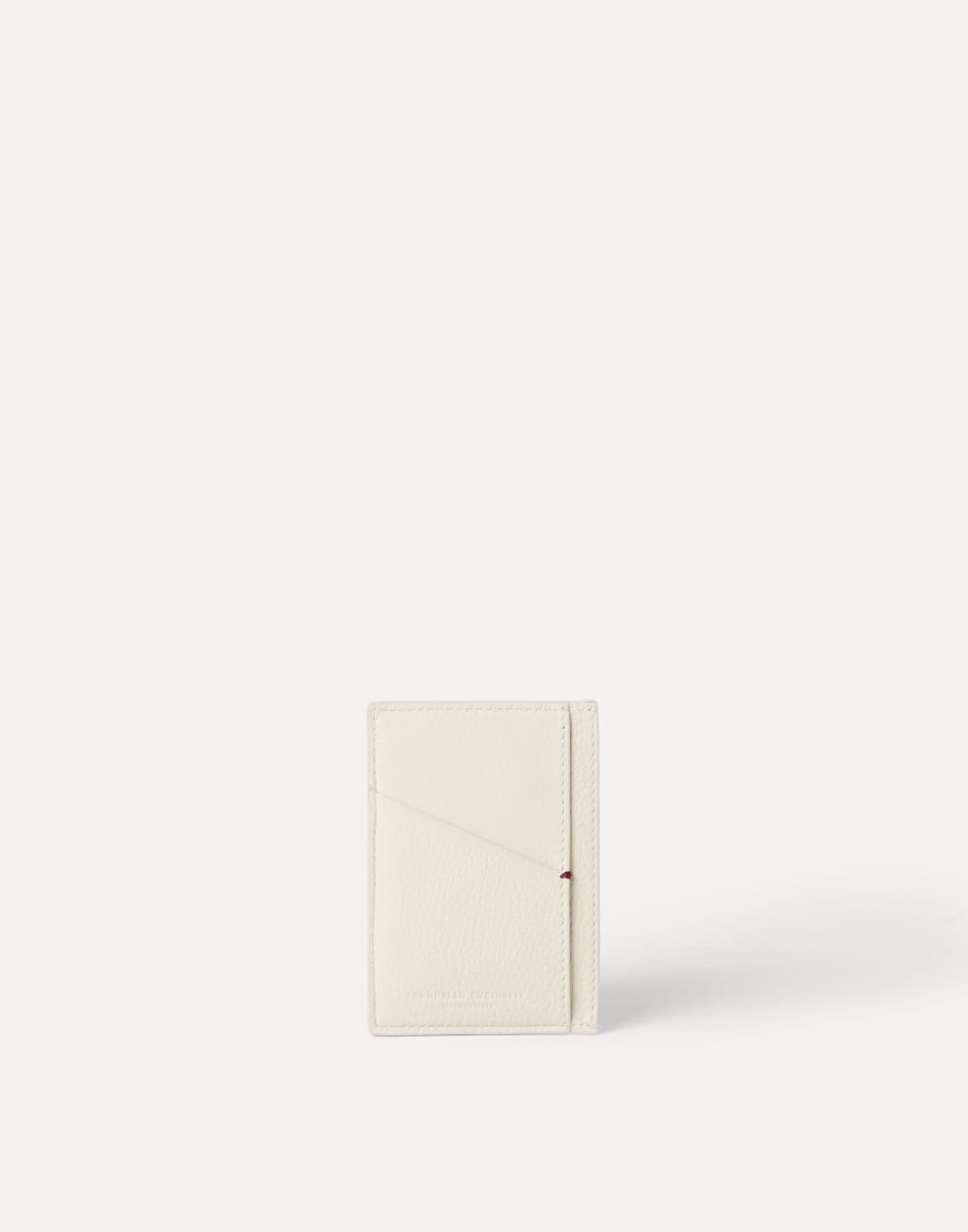 Calfskin card case Chalk Man - Brunello Cucinelli