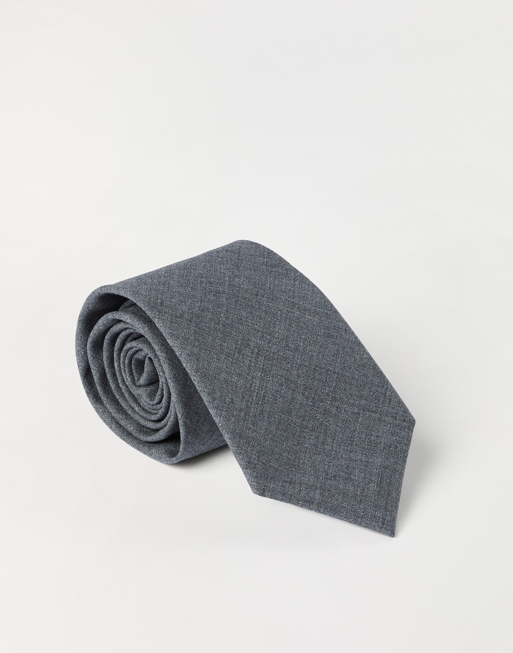 初剪羊毛领带 炮铜灰色 男款 - Brunello Cucinelli