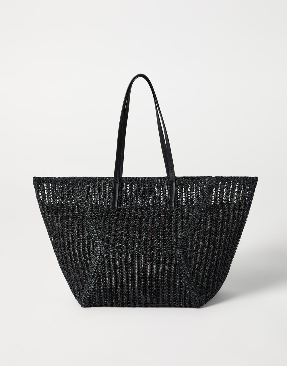 Techno raffia BC Duo bag Black Woman - Brunello Cucinelli