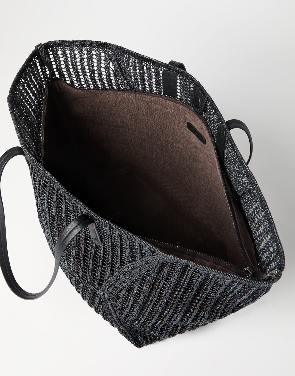 Techno raffia BC Duo bag Black Woman - Brunello Cucinelli