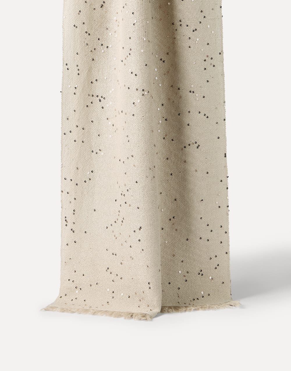 Cashmere and silk Diamond yarn scarf Buff Woman - Brunello Cucinelli